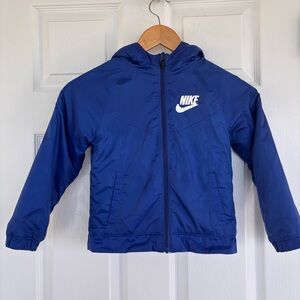 Nike Kids Blue Hooded Puffer Jacket